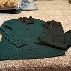 Torrid Green and GreyZip-Up Sweater with matching joggers
